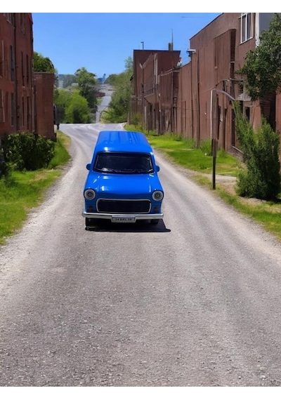 Nostaljik Metal Çek Bırak Ford Sesli Ve Işıklı Minibüs Mavi 1/36 Ölçek