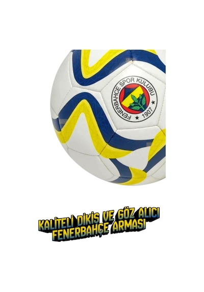 Fenerbahçe Wave Serisi Lisanslı 32 Panel Dikişli 5 Numaralı Parlak Futbol Topu
