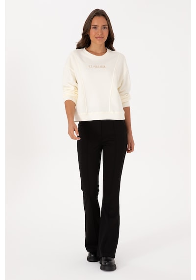 U.S. Polo Assn. Kadın Krem Bisiklet Yaka Sweatshirt 50307792-VR256
