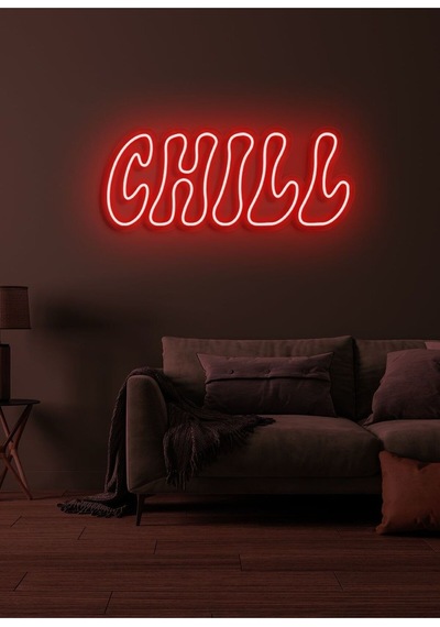 Chıll Yazılı Neon Tabela Kırmızı