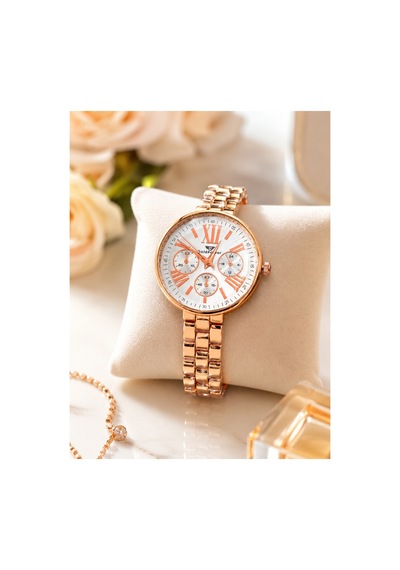 Romen Rakam Detaylı Kadın Kol Saati Rosegold - 914253710 Diğer