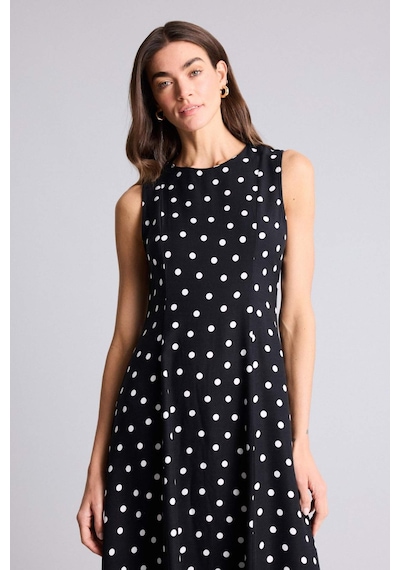 Defacto Puantiyeli Poplin Midi Elbise F8241AX25AU