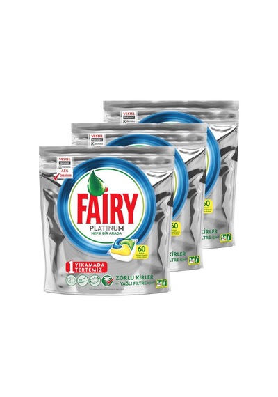 Fairy Platinum Limon Kokulu Bulaşık Makinesi Deterjanı 180 Tablet