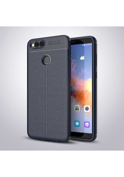Huawei Honor 7X Kılıf Deri Tarzı Niss Silikon Case
