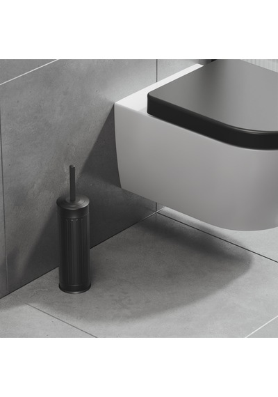 Aqua Bagno Midas Klozet Ve Tuvalet Fırçası ,mat Siyah Siyah