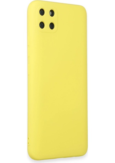 Gld-spt- Newface Realme C11 Kılıf Nano İçi Kadife Silikon - Sarı