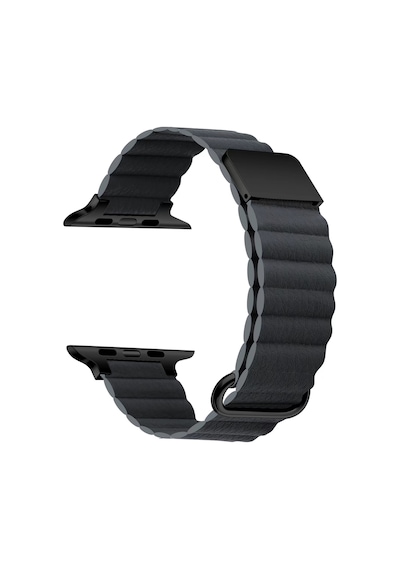 Watch 38mm Uyumlu Krd-78 Pu Deri Kordon Strap Kayış Mkst- Koyu Gri