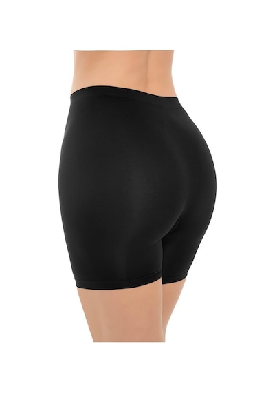 Cottonhill Premium - Kadın Siyah Ultra-rahat Seamless Yüksek Bel Uzun Paça Boxer Siyah