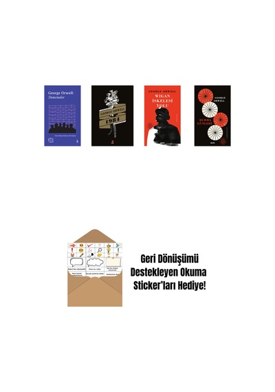 George Orwell 4 Kitap Set + Okuma Sticker'ları