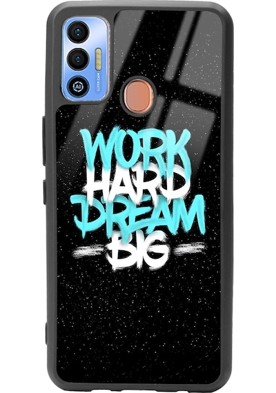 Tecno Spark 7t Uzay Motto Tasarımlı Glossy Telefon Kılıfı Çok Renkli