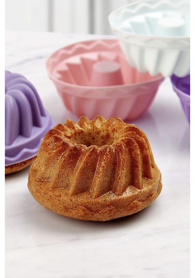12 Li Yıkanabilir Mini Kek Muffin Pişirme Kalıbı, Silikon Muffin, Cupcake Kalıbı Karma Renk Silikon Diğer