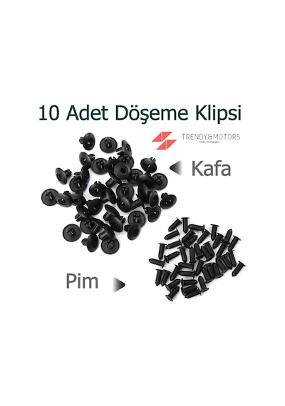 Hyundai Döseme Klips Oto Baglanti Klipsi Vidali 10 Adet 466193593