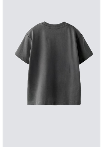 Monila Unisex Çocuk Pamuklu Demokratik Kongo Baskılı T-shirt Antrasit Monila Unisex Çocuk Pamuklu Demokratik Kongo Baskılı T-shirt Antrasit