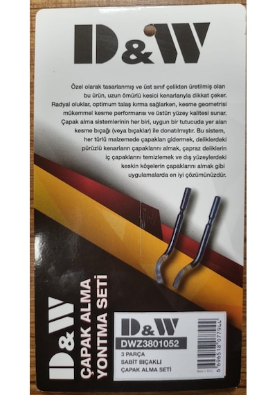 Dw 3 Parça Sabit Bıçaklı Çapak Alma Dwz3801052