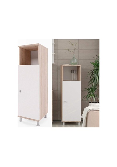 Tek Kapaklı 3 Raflı Banyo Dolabı Havlu Dolabı Sabunluk Kiler Dolabı Erzak Dolabı Çamaşır Dolabı Meşe Çok Renkli Tek Kapaklı 3 Raflı Banyo Dolabı Havlu Dolabı Sabunluk Kiler Dolabı Erzak Dolabı Çamaşır Dolabı Meşe Çok Renkli