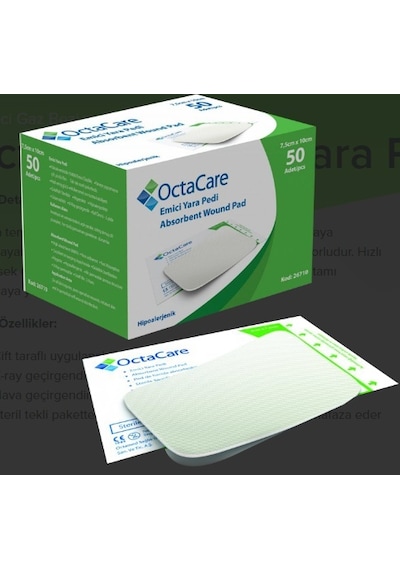 Medikaltec Octacare Emici Yara Pedi 7,5 Cm X 10 Cm 50 Adet