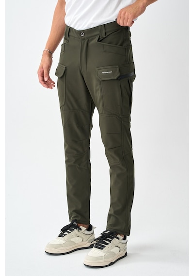 Dechers Soft Shell Rüzgar, Su & Soğuk Geçirmez İçi Polarlı Kışlık Taktik Pantolon E218-9 Haki