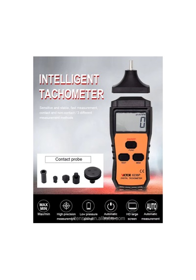 Vıctor 6236p Yüksek Hassasiyetli Dijital Takometre Rpm Zincirli Motorlu Aletler Temaslı & Temassız - 713753508