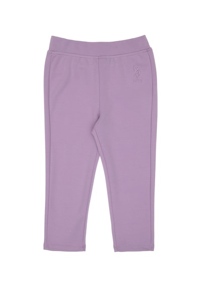 U.S. Polo Assn. Kız Çocuk Lila 3/4 Boy İnterlok Tayt 50306792-VR034