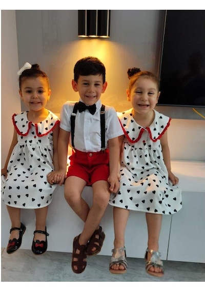 Modavals Kardeş Kombin 4 Parça Erkek Çocuk Şortlu Takım