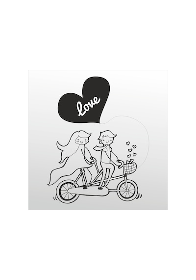 Folyo Sticker Sevgi 30cm Uzunluk Siyah