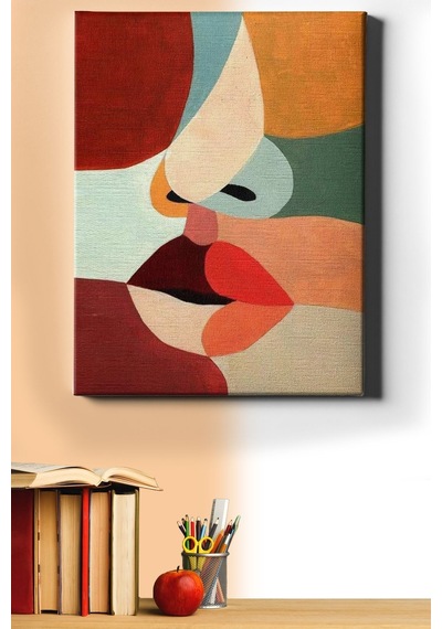 Webstyle Sayılarla Boyama Seti Kasnaklı Soyut Yüz 40 X 50 Cm