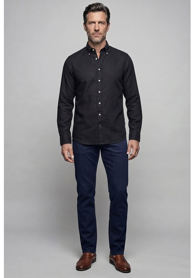 Bisse Siyah Regular Fit Cepsiz Uzun Yaka Gömlek Bsgmktn26333 D-90 SİYAH Bisse Siyah Regular Fit Cepsiz Uzun Yaka Gömlek Bsgmktn26333 D-90 SİYAH