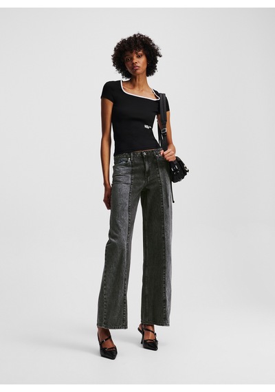Karl Lagerfeld Jeans Siyah Kadın %100 Pamuk Denim Pantolon A3w10070