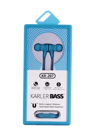 Ilkeshop Karler Bass Kr-207 Mıknatıslı Kablolu Kulaklık - Mavi