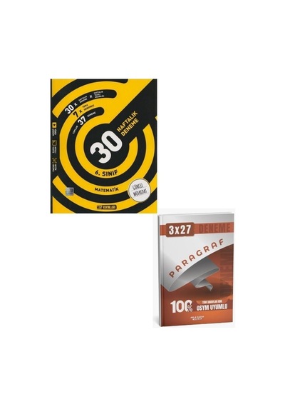 Hız 2027 6. Sınıf Matematik 30 Haftalık Kazanım Denemeleri+ Anla Kazan Paragraf