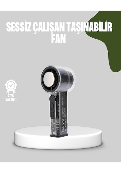 Dijital - 708 - Ekranlı Şarjlı Mini Fan 100 Kademeli - Muratech - Hız Ayarı