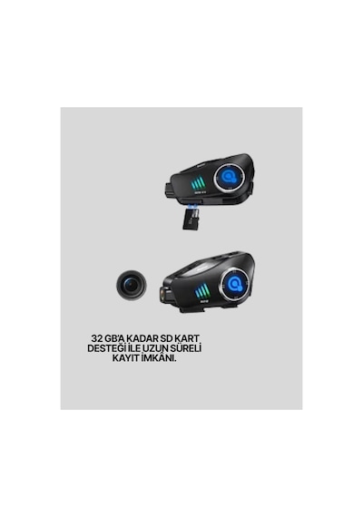 Su Geçirmez Bluetooth Kask Kulaklık Ve 1080p Kamera Özellikli Motosiklet Interkom Sistemi