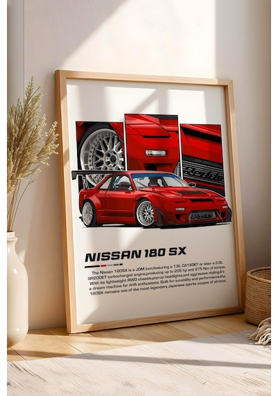 Nissan 180 Sx Çerçeveli Tablo - Nissan Car Poster