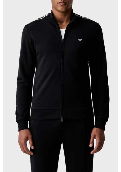 Emporio Armani Logolu Regular Fit Dik Yaka Eşofman Takımı Erkek Eşofman Takımı Em006961 Af25024 Uc001 Siyah