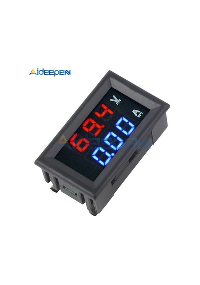 Kırmızı Mavi 10a-0.28 "mini Dijital Voltmetre Ampermetre Dc 100v 10a 50a 100a Panel Amp Volt Gerilim Akım Ölçer Test Cihazı Çift Led Ekran 3 Bit