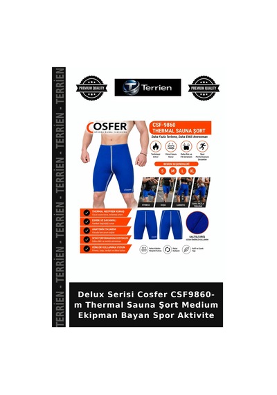 Delux Serisi Cosfer Csf9860- M Thermal Sauna Şort Medium Ekipman Bayan Spor Aktivite Çok Renkli