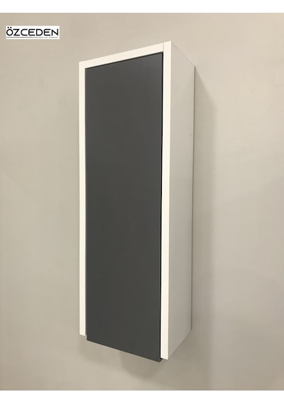 Çok Amaçlı Banyo Mutfak Dolabı 70Cm Mdf Kapak Antrasit Gri Mat Beyaz