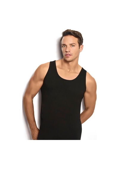 Jiber Erkek Siyah Modal Pamuklu 2'li Atlet 250 Sıyah/2xl