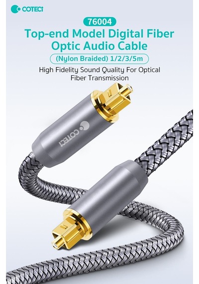 Delux Serisi Coteci 1m Fiber Optik Ses Kablosu Kablo