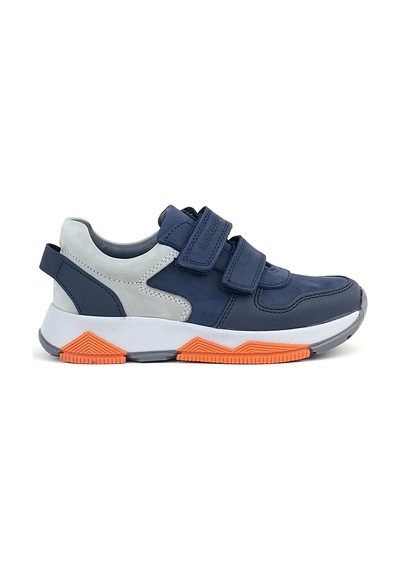 Rakerplus Hakiki Deri Lacivert Gri Çocuk Sneakers Spor Ayakkabı Lacivert