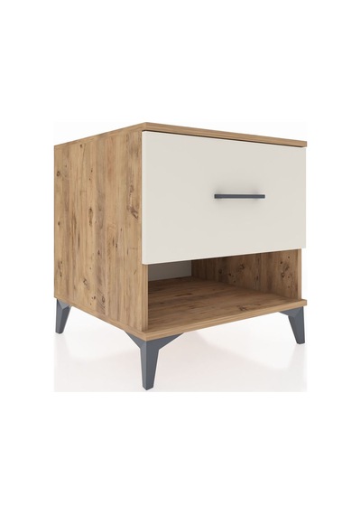 Kronos Komodin Tek Çekmeceli 60x59x64 Çam-aytaşı Çam