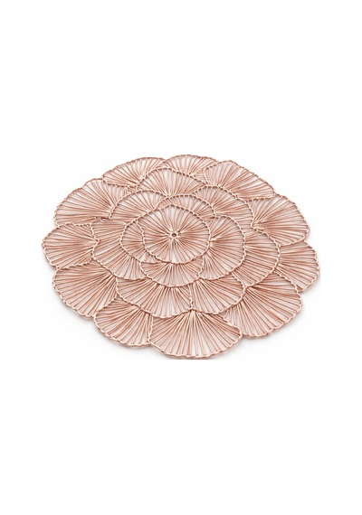 Metalik Rose Supla 38 Cm Amerikan Servis,dekoratif Masa Sunum Altlığı,modern Sofra Dekoru 2 Li Set Rose Altın