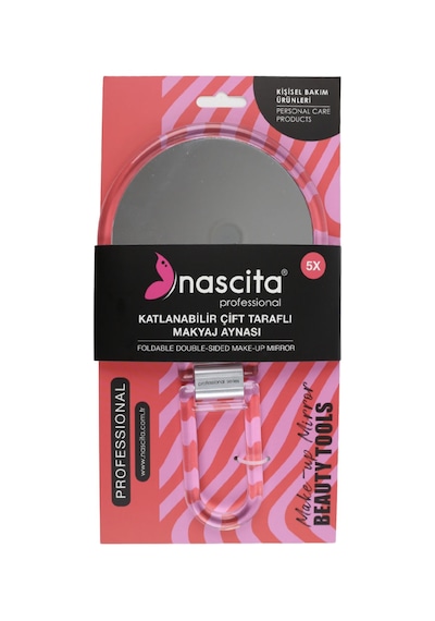 Nascita 5x Katlanabilir Çift Taraflı Makyaj Aynası Nasayna00043 Siyah
