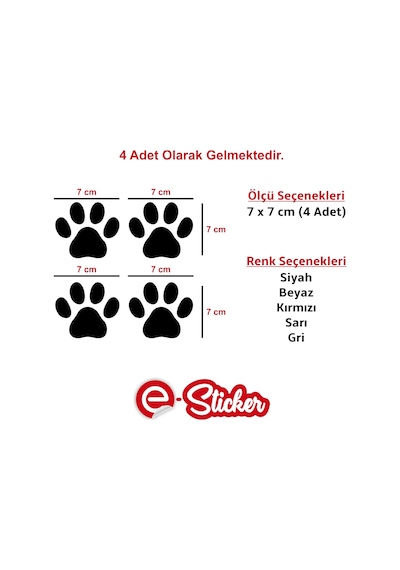 Pati Sticker 4 Adet Oto Sticker Araba Sticker (353011408)