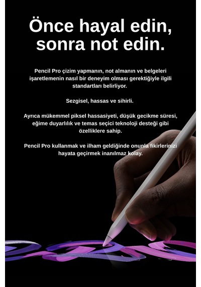 Wearfitpro Apple İpad Uyumlu Pencil Pro Tablet Kalemi