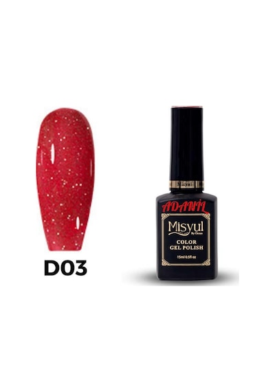 Adanil 15 ML Misyul Profesyonel Kalıcı Oje Kırmızı Disko No:D03