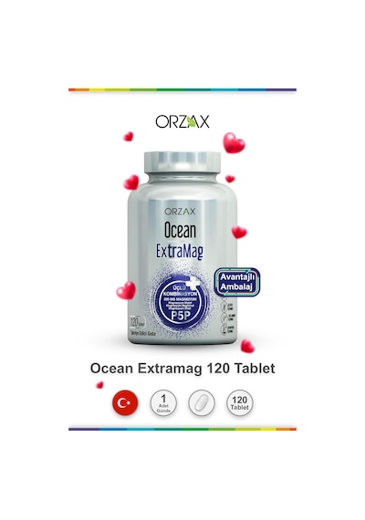 Ocean Extramag Üçlü Kombinasyon 200 Mg Magnezyum 120 Tablet