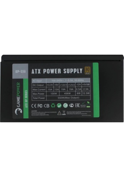 Gamepower GP-550 550W 80+ Bronze Güç Kaynağı