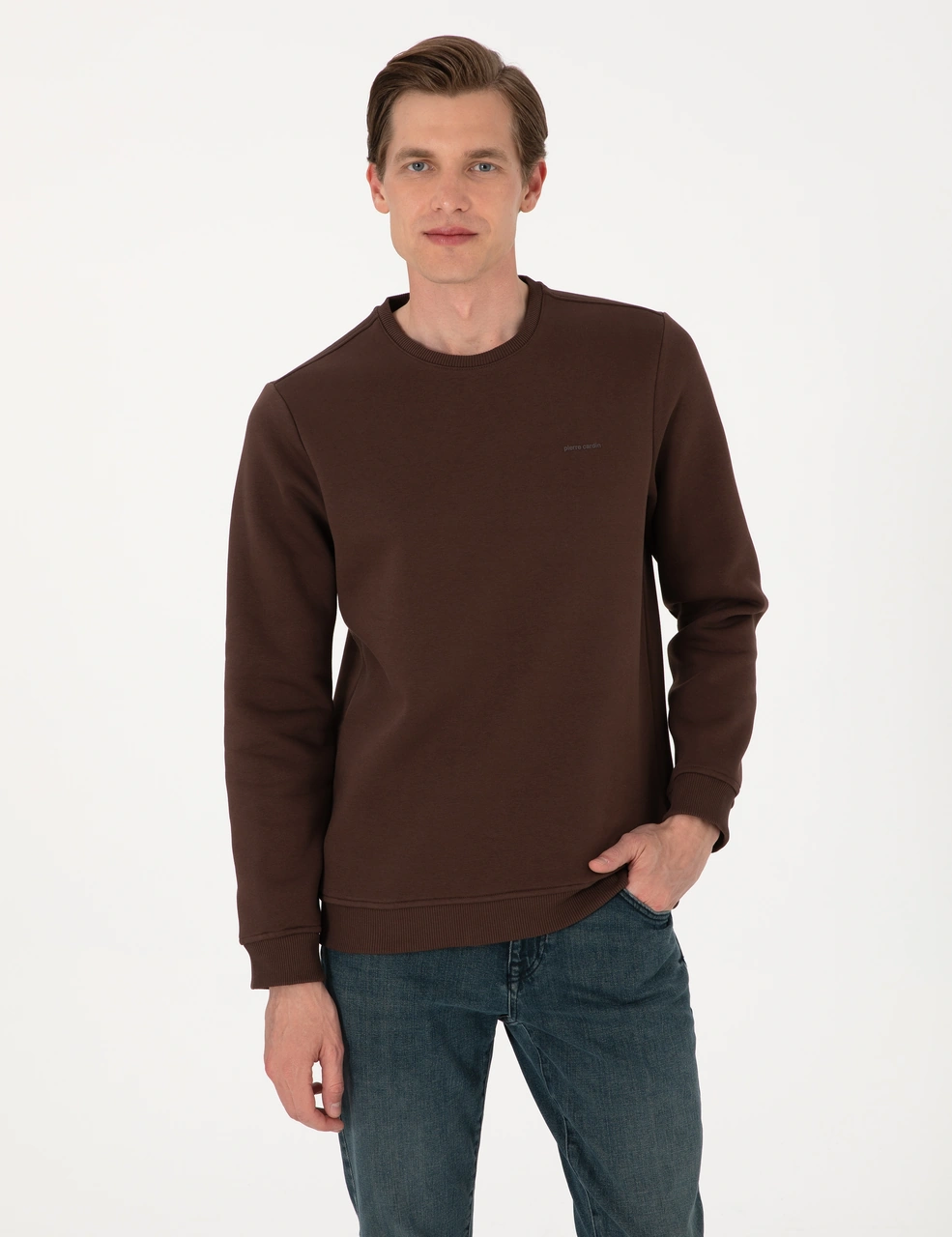 Pierre Cardin Erkek Kahverengi Sweatshirt 50315021-vr029 Kahverengi