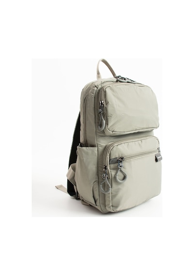 Sanmorris Unisex Suya Dayanıklı Paraşüt Kumaş 5 Bölmeli Laptop Bölmeli Seyahat Ve Okul Çantası Sı-6032 Açık Gri